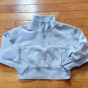 *3/$15* Old Navy Active Size S 6/7 Girls Light Blue Quarter-Zip Pullover